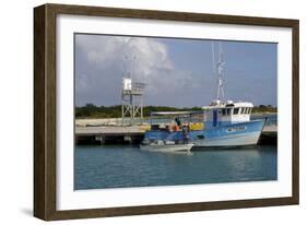 Fishing Boat in Harbour in Barbuda-Robert-Framed Photographic Print