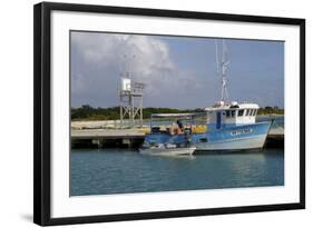 Fishing Boat in Harbour in Barbuda-Robert-Framed Photographic Print