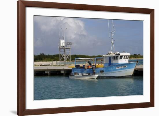 Fishing Boat in Harbour in Barbuda-Robert-Framed Photographic Print