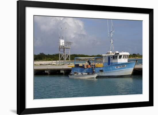 Fishing Boat in Harbour in Barbuda-Robert-Framed Photographic Print