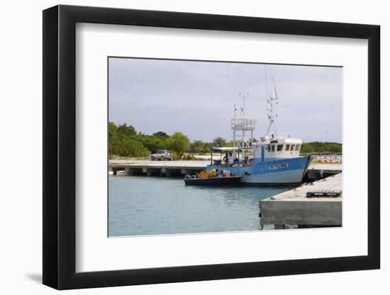 Fishing Boat in Harbour in Barbuda-Robert-Framed Photographic Print