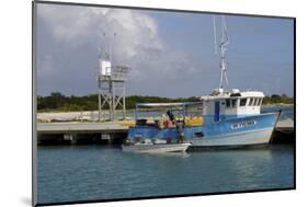 Fishing Boat in Harbour in Barbuda-Robert-Mounted Photographic Print