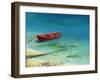 Fishing Boat In Island Corfu-kirilstanchev-Framed Art Print