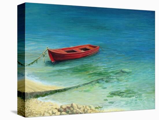 Fishing Boat In Island Corfu-kirilstanchev-Stretched Canvas