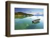 Fishing Boat in Lake Tahoe-null-Framed Premium Giclee Print