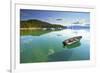 Fishing Boat in Lake Tahoe-null-Framed Premium Giclee Print