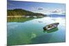 Fishing Boat in Lake Tahoe-null-Mounted Premium Giclee Print