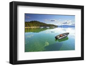 Fishing Boat in Lake Tahoe-null-Framed Art Print