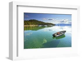 Fishing Boat in Lake Tahoe-null-Framed Art Print