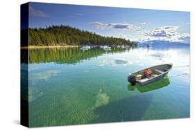 Fishing Boat in Lake Tahoe-null-Stretched Canvas