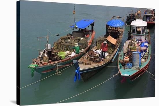 Fishing Boat in Nathon City, Koh Samui Island, Thailand, Southeast Asia, Asia-Richard Cummins-Stretched Canvas