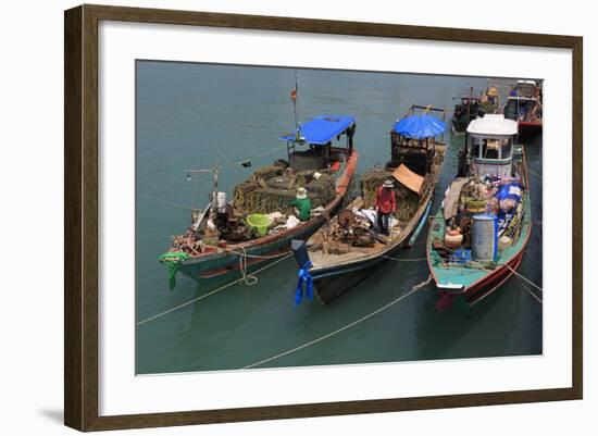 Fishing Boat in Nathon City, Koh Samui Island, Thailand, Southeast Asia, Asia-Richard Cummins-Framed Photographic Print