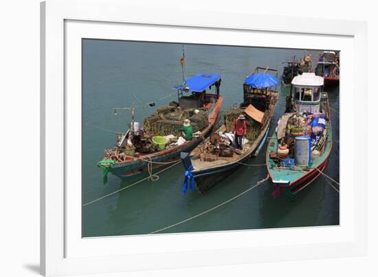 Fishing Boat in Nathon City, Koh Samui Island, Thailand, Southeast Asia, Asia-Richard Cummins-Framed Photographic Print