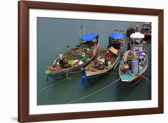 Fishing Boat in Nathon City, Koh Samui Island, Thailand, Southeast Asia, Asia-Richard Cummins-Framed Photographic Print