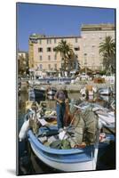 Fishing Boat in Old Harbor at Ajaccio on Corsica-Christophe Boisvieux-Mounted Photographic Print
