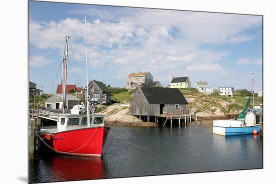 Fishing Boat in Peggy's Cove-null-Mounted Art Print