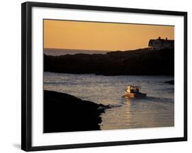 Fishing Boat in the Cove at Sunrise, Maine, USA-Jerry & Marcy Monkman-Framed Photographic Print