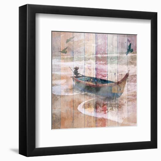Fishing Boat in the Fog-Irena Orlov-Framed Art Print
