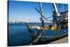Fishing Boat in the Habour of the City of Rhodes, Rhodes, Dodecanese Islands, Greek Islands, Greece-Michael Runkel-Stretched Canvas