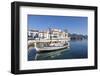 Fishing Boat in the Harbour, Agios Nikolaos, Lasithi, Crete, Greek Islands, Greece, Europe-Markus Lange-Framed Photographic Print