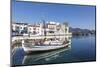 Fishing Boat in the Harbour, Agios Nikolaos, Lasithi, Crete, Greek Islands, Greece, Europe-Markus Lange-Mounted Photographic Print