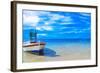 Fishing Boat in the Ionian Sea in Greece-Netfalls-Framed Photographic Print