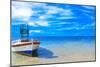 Fishing Boat in the Ionian Sea in Greece-Netfalls-Mounted Photographic Print