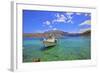 Fishing boat, Limeni, Mani Peninsula, The Peloponnese, Greece-Neil Farrin-Framed Photographic Print