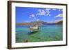 Fishing boat, Limeni, Mani Peninsula, The Peloponnese, Greece-Neil Farrin-Framed Photographic Print