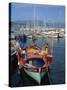 Fishing Boat Moored in the Harbour at Ajaccio, Island of Corsica, France, Mediterranean, Europe-Thouvenin Guy-Stretched Canvas