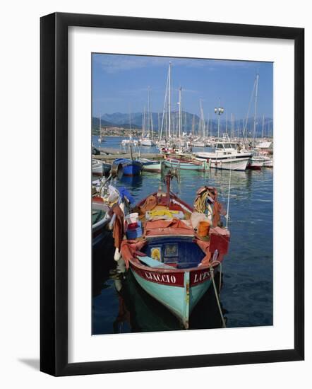 Fishing Boat Moored in the Harbour at Ajaccio, Island of Corsica, France, Mediterranean, Europe-Thouvenin Guy-Framed Photographic Print