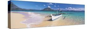 Fishing Boat Moored on the Beach, Palawan, Philippines-null-Stretched Canvas
