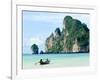 Fishing Boat on Ko Phi Phi Island, Andaman Sea, Thailand, Southeast Asia, Asia-Nico Tondini-Framed Photographic Print