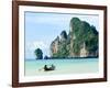 Fishing Boat on Ko Phi Phi Island, Andaman Sea, Thailand, Southeast Asia, Asia-Nico Tondini-Framed Photographic Print