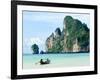 Fishing Boat on Ko Phi Phi Island, Andaman Sea, Thailand, Southeast Asia, Asia-Nico Tondini-Framed Photographic Print