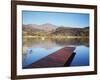Fishing Boat on Lake and Drakensberg Mountains, Ukhahlamba-Drakensberg Park, Kwazulu-Natal-Ian Trower-Framed Photographic Print