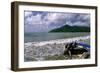 Fishing Boat on Maunabo Beach, Puerto Rico-George Oze-Framed Photographic Print