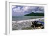 Fishing Boat on Maunabo Beach, Puerto Rico-George Oze-Framed Photographic Print