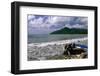 Fishing Boat on Maunabo Beach, Puerto Rico-George Oze-Framed Photographic Print