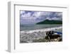 Fishing Boat on Maunabo Beach, Puerto Rico-George Oze-Framed Photographic Print