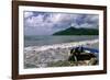 Fishing Boat on Maunabo Beach, Puerto Rico-George Oze-Framed Photographic Print