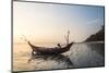 Fishing Boat on Maungmagan Beach at Sunset, Dawei, Tanintharyi Region, Myanmar (Burma), Asia-Matthew Williams-Ellis-Mounted Photographic Print