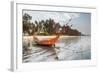 Fishing Boat on Maungmagan Beach, Dawei, Tanintharyi Region, Myanmar (Burma), Asia-Matthew Williams-Ellis-Framed Photographic Print