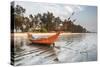 Fishing Boat on Maungmagan Beach, Dawei, Tanintharyi Region, Myanmar (Burma), Asia-Matthew Williams-Ellis-Stretched Canvas