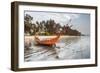 Fishing Boat on Maungmagan Beach, Dawei, Tanintharyi Region, Myanmar (Burma), Asia-Matthew Williams-Ellis-Framed Photographic Print