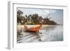 Fishing Boat on Maungmagan Beach, Dawei, Tanintharyi Region, Myanmar (Burma), Asia-Matthew Williams-Ellis-Framed Photographic Print