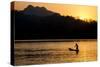 Fishing Boat on Mekong River, Luang Prabang, Laos, Indochina, Southeast Asia, Asia-Ben Pipe-Stretched Canvas