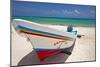 Fishing Boat on Playa Del Carmen, Mexico-George Oze-Mounted Photographic Print