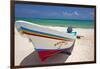 Fishing Boat on Playa Del Carmen, Mexico-George Oze-Framed Photographic Print