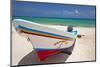 Fishing Boat on Playa Del Carmen, Mexico-George Oze-Mounted Photographic Print